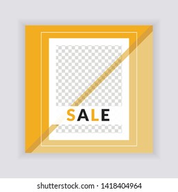 Social Media banner Template. Sale & Fashion Concept Design. Anyone can use This Design Easily. Promotional web banner for social media. Elegant sale and discount promo - Vector.