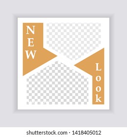 Social Media banner Template. Sale & Fashion Concept Design. Anyone can use This Design Easily. Promotional web banner for social media. Elegant sale and discount promo - Vector.