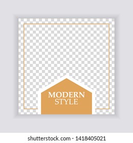 Social Media banner Template. Sale & Fashion Concept Design. Anyone can use This Design Easily. Promotional web banner for social media. Elegant sale and discount promo - Vector.