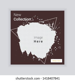 Social Media banner Template. Sale & Fashion Concept Design. Anyone can use This Design Easily. Promotional web banner for social media. Elegant sale and discount promo - Vector.