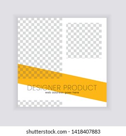 Social Media banner Template. Sale & Fashion Concept Design. Anyone can use This Design Easily. Promotional web banner for social media. Elegant sale and discount promo - Vector.