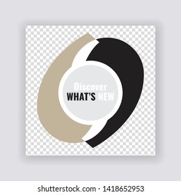 Social Media banner Template. Sale & Fashion Concept Design. Anyone can use This Design Easily. Promotional web banner for social media. Elegant sale and discount promo - Vector.