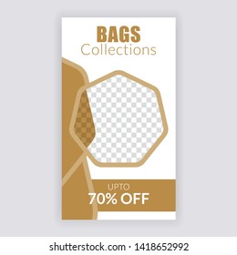 Social Media banner Template. Sale & Fashion Concept Design. Anyone can use This Design Easily. Promotional web banner for social media. Elegant sale and discount promo - Vector.