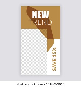 Social Media banner Template. Sale & Fashion Concept Design. Anyone can use This Design Easily. Promotional web banner for social media. Elegant sale and discount promo - Vector.