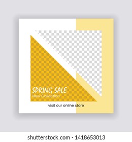 Social Media banner Template. Sale & Fashion Concept Design. Anyone can use This Design Easily. Promotional web banner for social media. Elegant sale and discount promo - Vector.