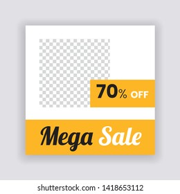 Social Media banner Template. Sale & Fashion Concept Design. Anyone can use This Design Easily. Promotional web banner for social media. Elegant sale and discount promo - Vector.