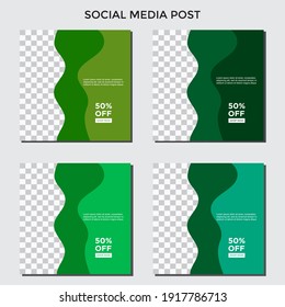 SOCIAL MEDIA BANNER TEMPLATE SALES SET. EDITABLE SQUARE COVER DESIGN VECTOR ILLUSTRATION