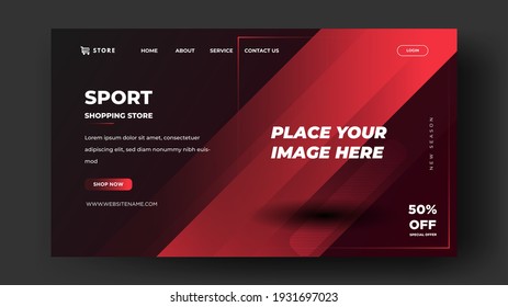 Social Media Banner Template. Sport Shopping Store. With a Modern Concept - Shutterstock ID 1931697023