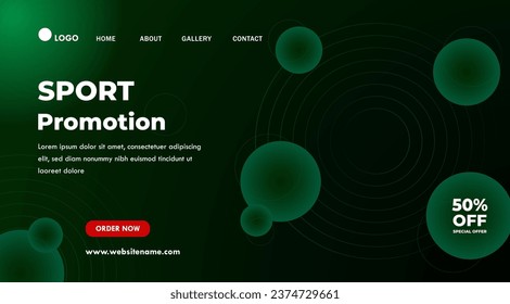 Social Media Banner Template. Sports Shopping Store. With Modern Concept for Landing Page Template
