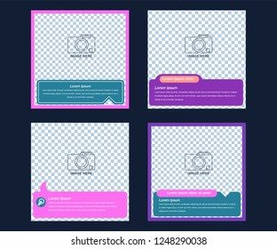Social media banner template.. Use it to advertise in social networks to promote your product. Minimalistic abstract design