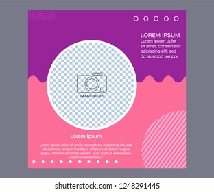Social media banner template.. Use it to advertise in social networks to promote your product. Minimalistic abstract design