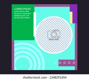 Social media banner template.. Use it to advertise in social networks to promote your product. Minimalistic abstract design