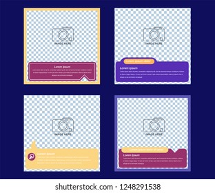 Social media banner template.. Use it to advertise in social networks to promote your product. Minimalistic abstract design