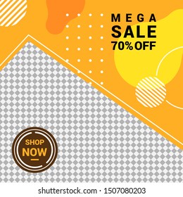 Social media banner template vector