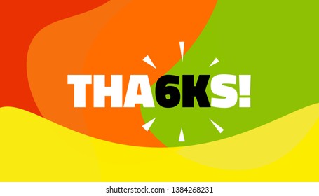 Social media banner with thanks 6K followers achievement. Thank you for 6000 thousand subscribers decoration post template. Greeting card for social networks. Vector illustration colored background