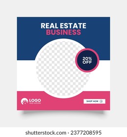 Diseño editable de vectores de banners de medios sociales