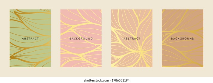 Social media banners, a beautiful leaf, and flower set of social media post templates with minimal abstract organic shapes composition can be used also card, cover, Vector illustration.