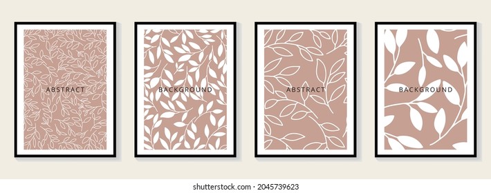 Social media banners, a beautiful line-art set of social media post templates with minimal abstract organic shapes, can be used also card, cover, Vector illustration.