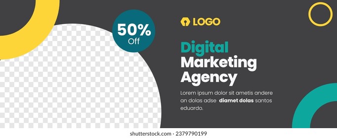 Social Media Banners cover photo design vector editable digital marketing advertisement