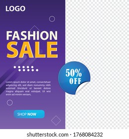Social Media Banners for Digital Marketing. Promo Brand Fashion. Stories. Streaming. Vector Illustration