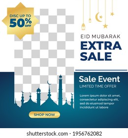 Social media banners for Eid Mubarak. Social media ads, Eid Mubarak celebration.