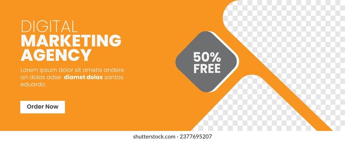 Social Media Banners facebook cover photo design vector editable digital marketing advertisement