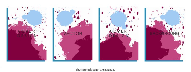 Social media banners with geometric artistic abstract, Vector illustration.