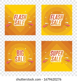 Social media banners pack. Vector illustrations for website and mobile website banners, posters, email and newsletter designs, ads, coupons, promotional material.