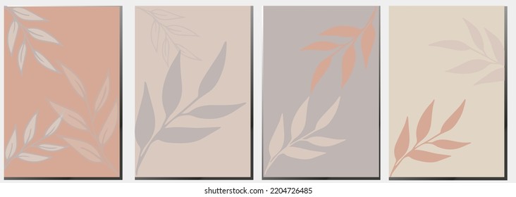 Social media banners pastel postcard, beautiful set of social media post templates with minimal abstract organic shapes,can also be used for card,cover,invitation, background, textile or interior deco