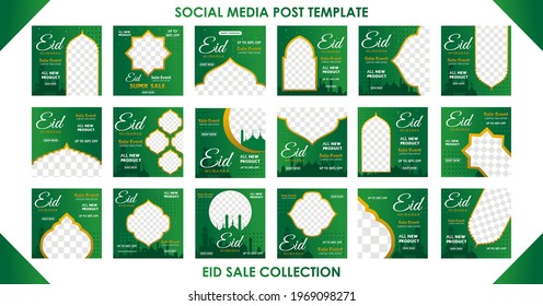 Social media banners set for EID MUBARAK. Social media ads, EidMubarak celebration.