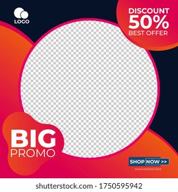 social media banners  template vector editable post for digital marketing best for promotion product brand. increase product sales via online media
