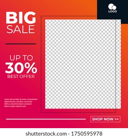 social media banners  template vector editable post for digital marketing best for promotion product brand. increase product sales via online media
