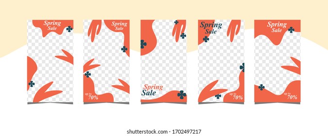social media big sales for promotion and business. vector template