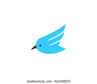Social media bird vector logo in a modern style.