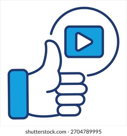 Ilustración vectorial de iconos azules de redes sociales