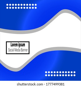 Social media Blue Template banner vector design to promotion your product event post your activity and selling promotion with trendy minimalist and modern concept