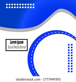 Social media Blue Template banner vector design to promotion your product event post your activity and selling promotion with trendy minimalist and modern concept