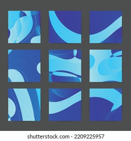 Social media booster background set. Art terrazzo pattern with wavy shapes and lines in earthy natural color for fashion seasonal sale story post.Advertising  marketing technologies.
