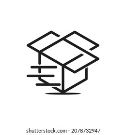 social media box logo design concept