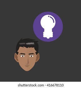 Social media with boy design over white background