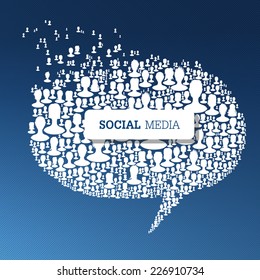 Social Media Bubble Speech Concept. Vector