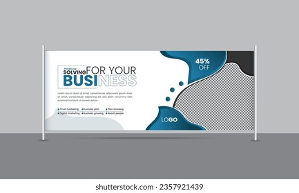 Social media business cover design, professional  Web banner Template, minimal and Cline Corporate background with photo placement, editable web banner, set of business cover Template