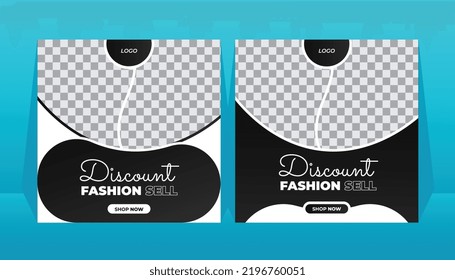 Social Media Business Fashion Sell Poster Design Template. Business Marketing Post Banner. Digital Marketing Banner. Fashion Store Marketing Poster.