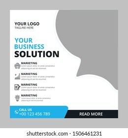 Social media business marketing banner template - Vector