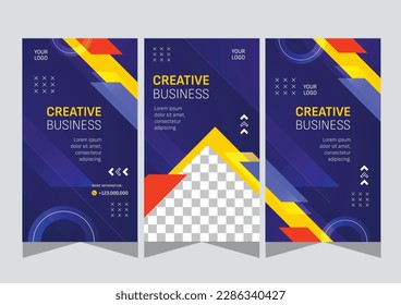 Social media business story collection template design