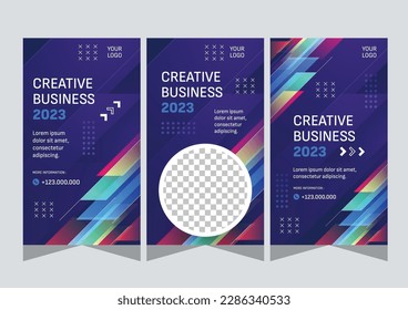 Social media business story collection template design