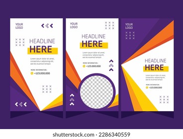 Social media business story collection template design