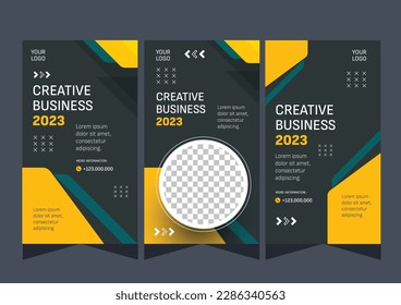 Social media business story collection template design