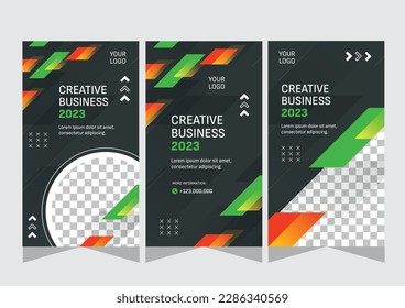 Social media business story collection template design