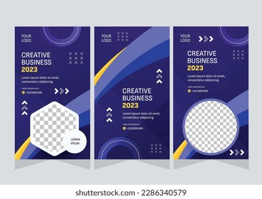 Social media business story collection template design